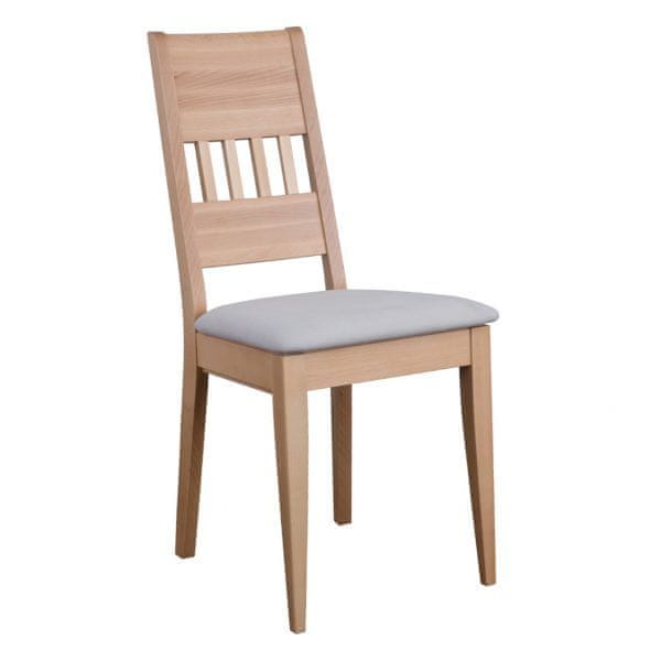 eoshop Čalúnená jedálenské stoličky KT174, buk (Farba dreva: Orech, Poťah: Ekokoža)
